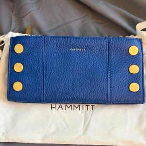Hammitt Royal Blue Wallet with Gold Studs